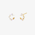 Moonstone laurel earrings