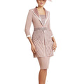 Pale pink delicate weaved mother of the dress suit