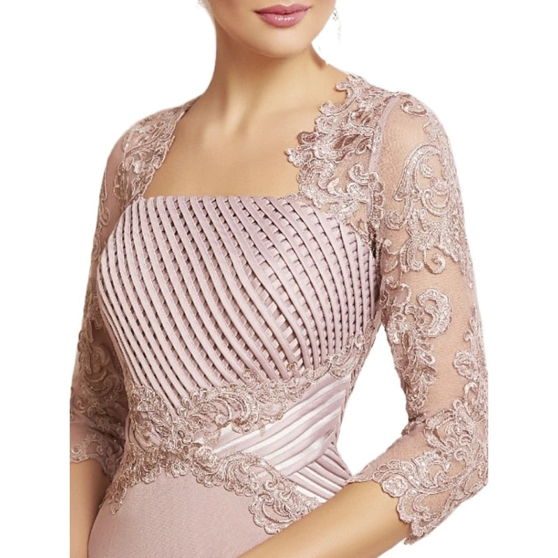 Pale pink delicate weaved mother of the dress suit