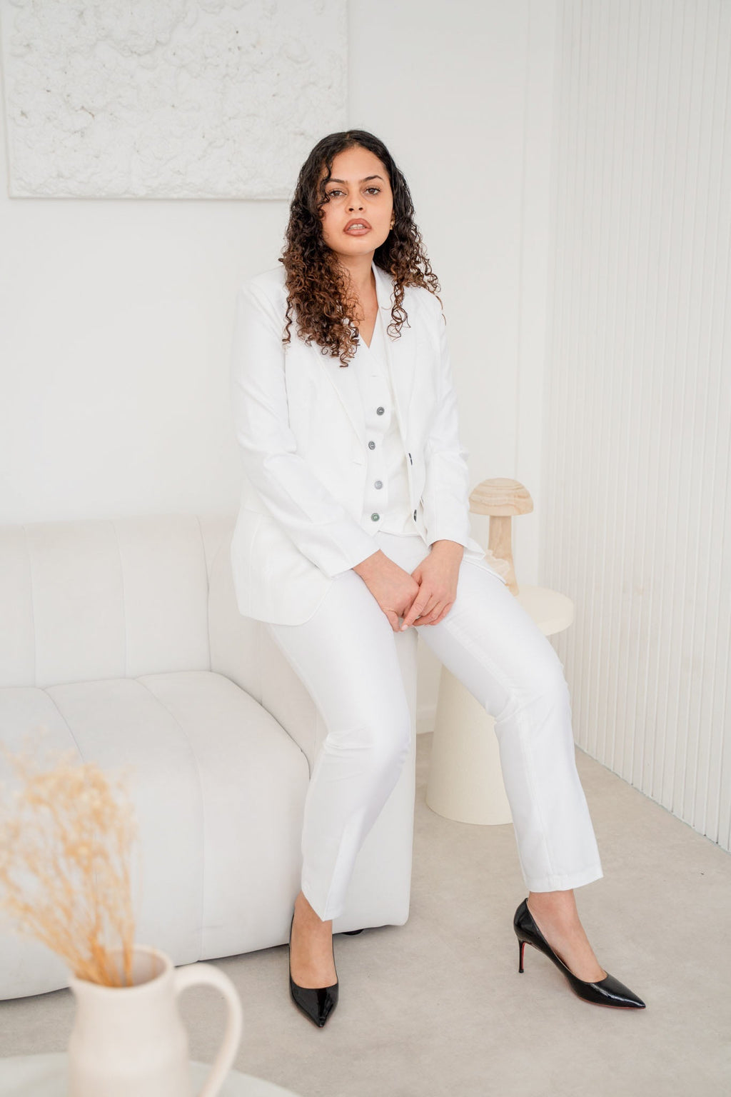 The snow white spark 3-piece pantsuit (UK size 12)