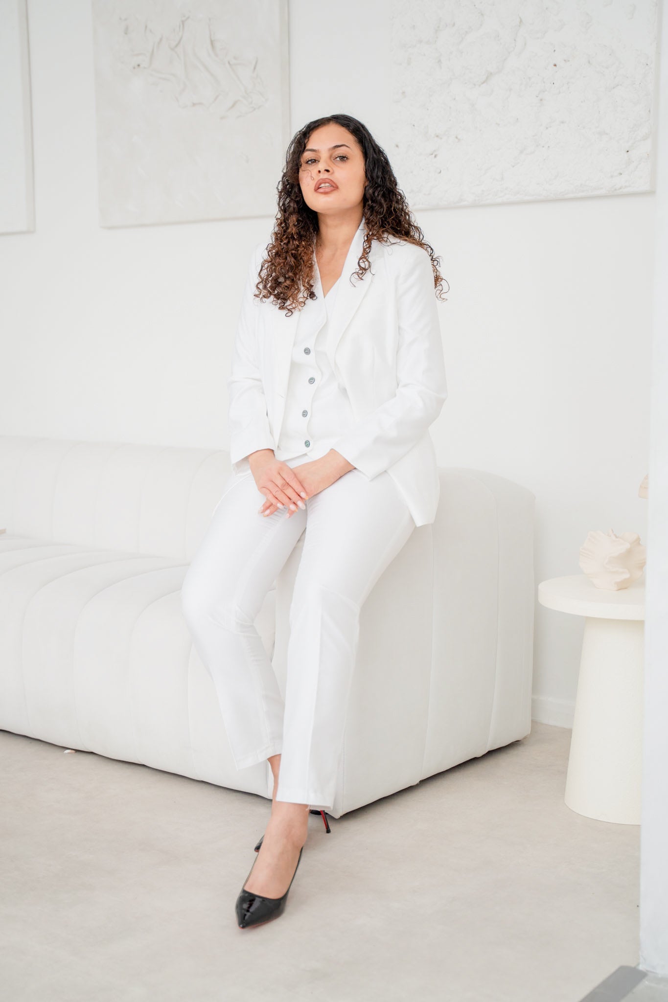 The snow white spark 3-piece pantsuit (UK size 12)