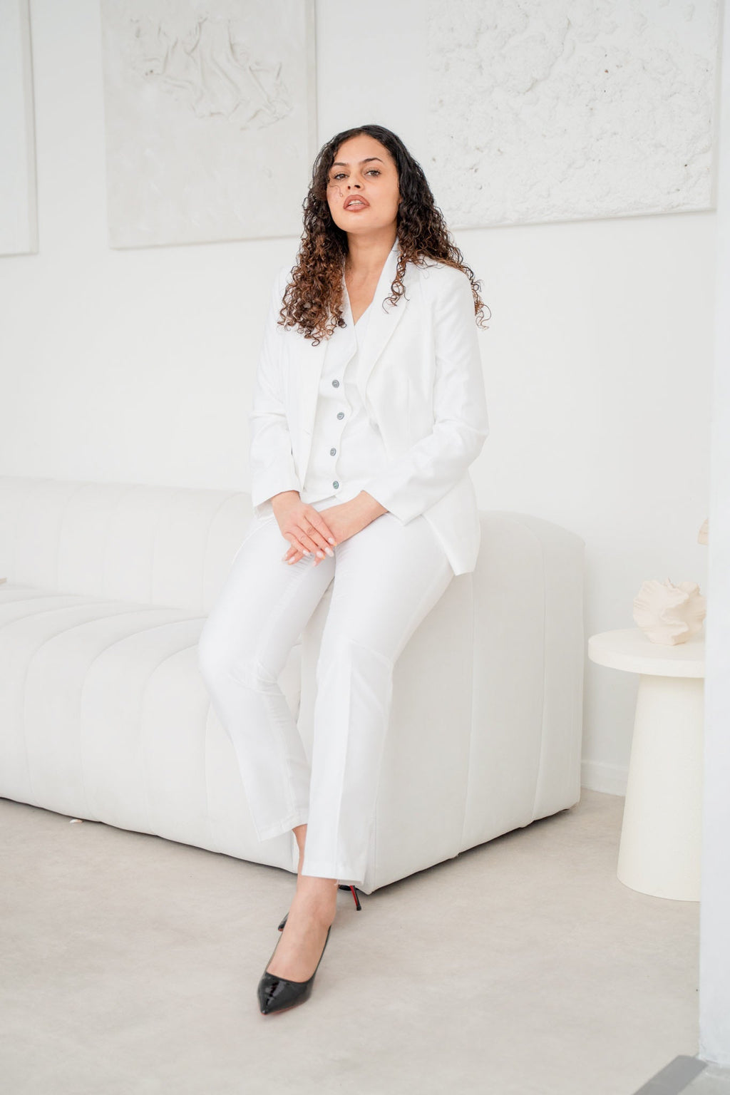 The snow white spark 3-piece pantsuit (UK size 12)