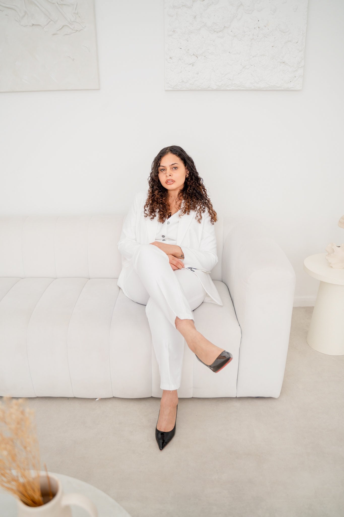 The snow white spark 3-piece pantsuit (UK size 12)